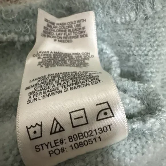 C&C California Sweater Womens Size Medium Seafoam Pullover V-Neck Knit Cotton - Picture 13 of 14